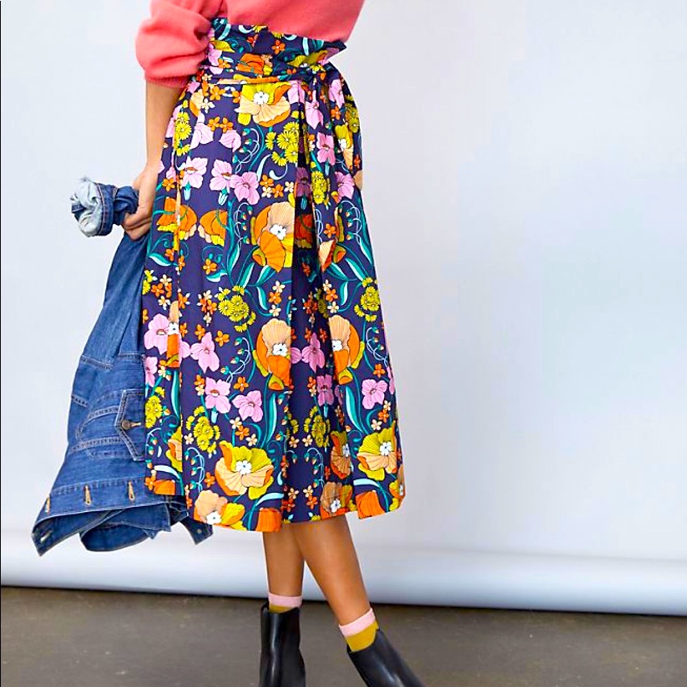 Corey Lynn Calter Kyla Paperbag Midi Skirt